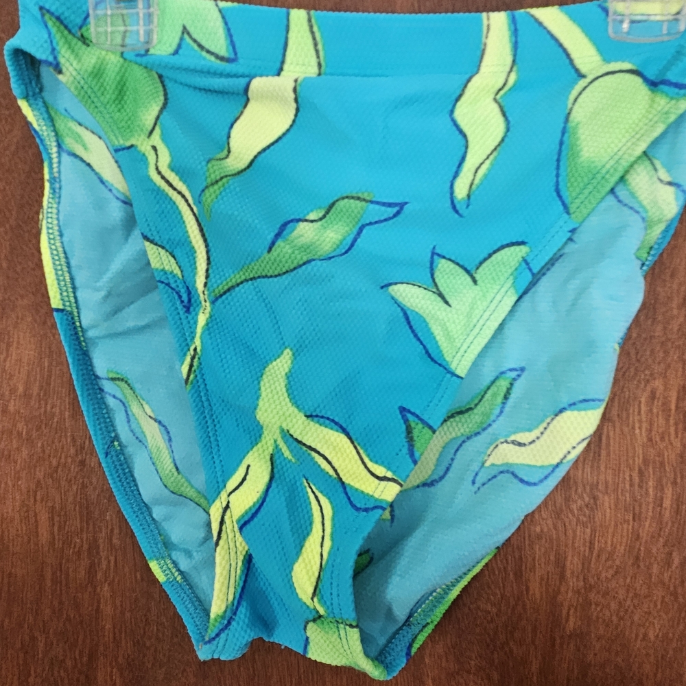 Tropical Blue and Green Bikini Bottom